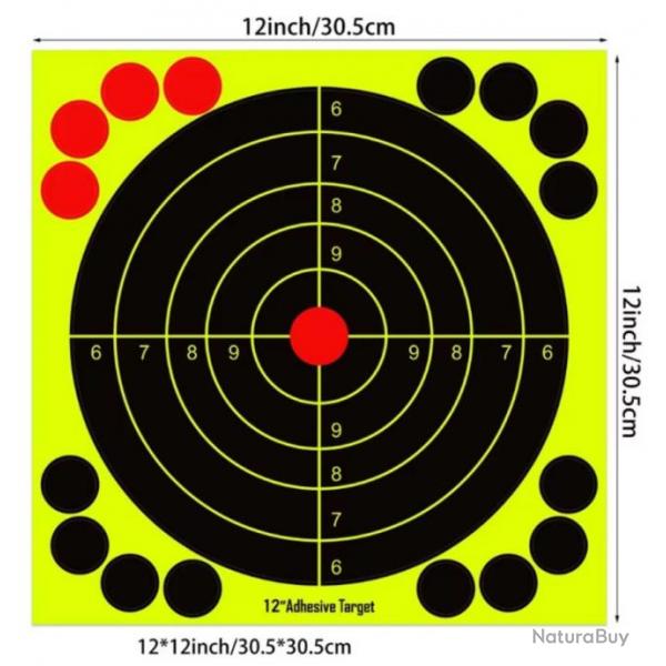 10 CIBLES REACTIVE 30.5 CM x 30.5 CM (2)