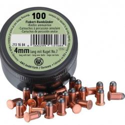 Balles RWS avec balle N°7 - Cal. 4 mm - Long
