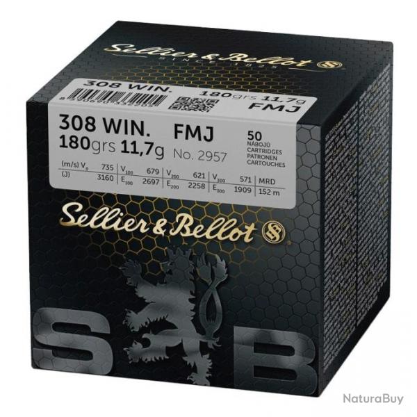 Balles S&B - Cal. 308 Win. FMJ - 9,55 g / 20