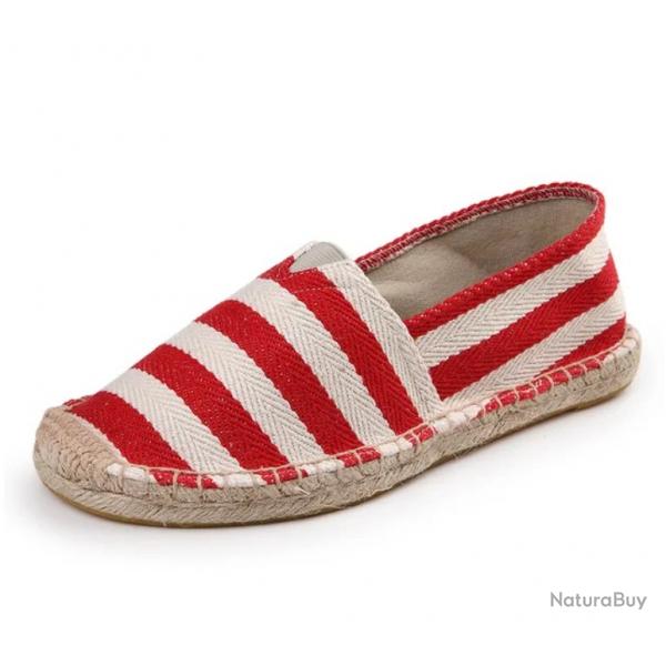 ESPADRILLE, ultra souple et confortable coloris : stripe red