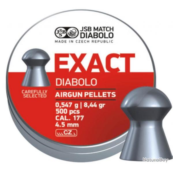 PlombS JSB Diabolo EXACT Cal.4,52 0.547g 8.44gr  par 500