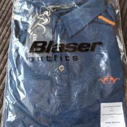 Polo Blaser bleu : men's compétition