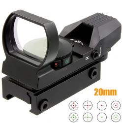 AirsoftPeak Viseur Point Rouge 4 Réticules 20MM Paiement en 3 ou 4 fois - LIVRAISON GRATUITE !!!