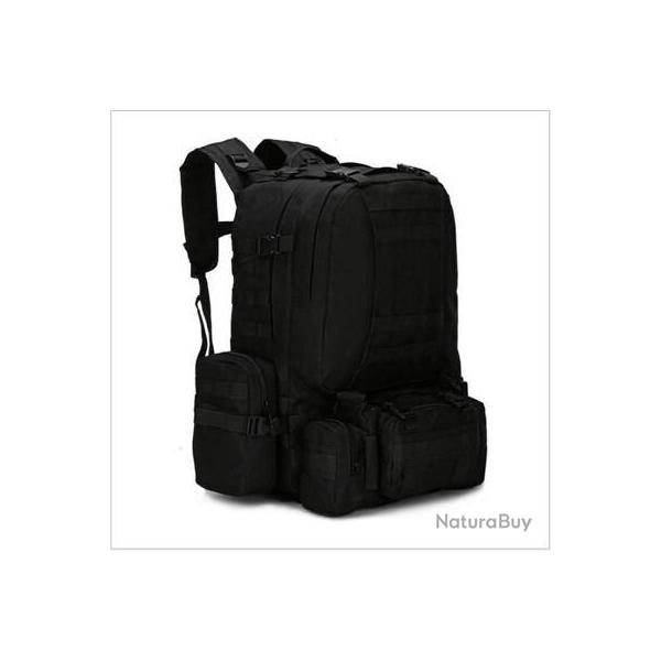 Sac de Camouflage Tactique 50L Couleur Noir