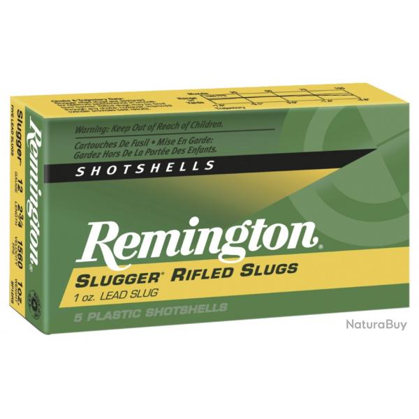 R.24 - LOT DE 25 BALLES REMINGTON SLUGGER CAL 12X70 SEMI MAGNUM 28.5GR