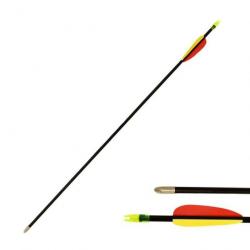 Flèche de tir à l'arc 26 pouces (68cm), fibre de verre, noire