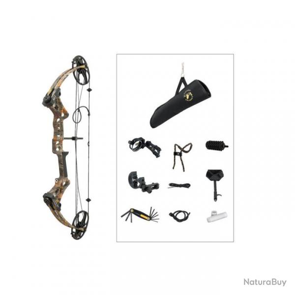 Kit Arc  poulie Topoint M1 Beginner RH Camo 19-30 pouces 20-70 lbs