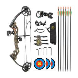 Arc à poulies Topoint M3 RH 26" 10-30 lbs 17 - 27 in Forest camo