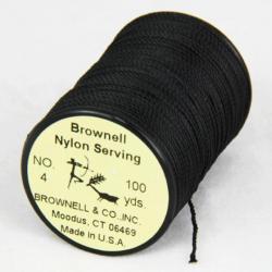 Tranche-fil tressé Brownell n4 Noir 100 yards