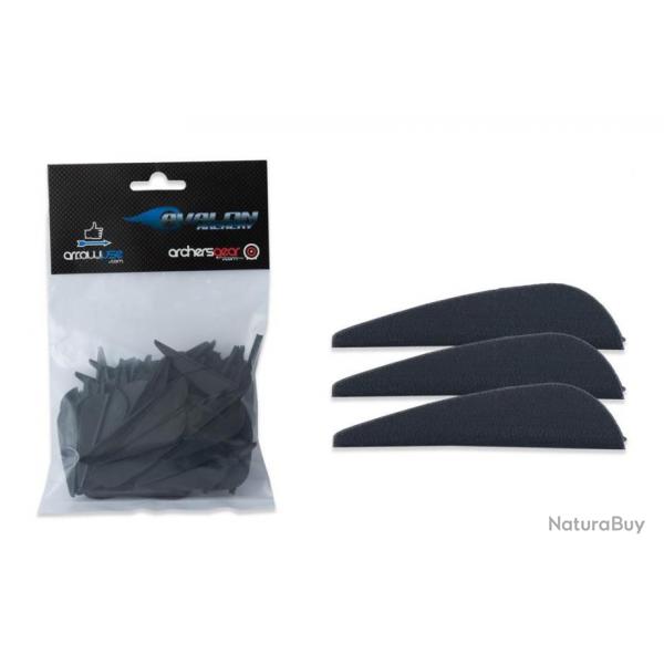 Lot de 100 plumes Avalon pour flche Hybrid Noir