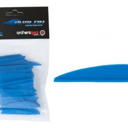 Lot de 100 plumes Avalon Tyro 2 pouces Bleu