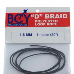 Cordelette tressée BCY pour D-loop 1 m Noir