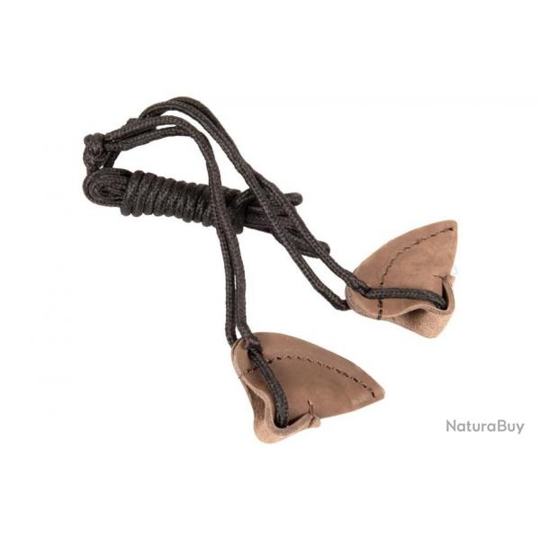 Fausse corde Buck Trail pour arc longbow en cuir marron