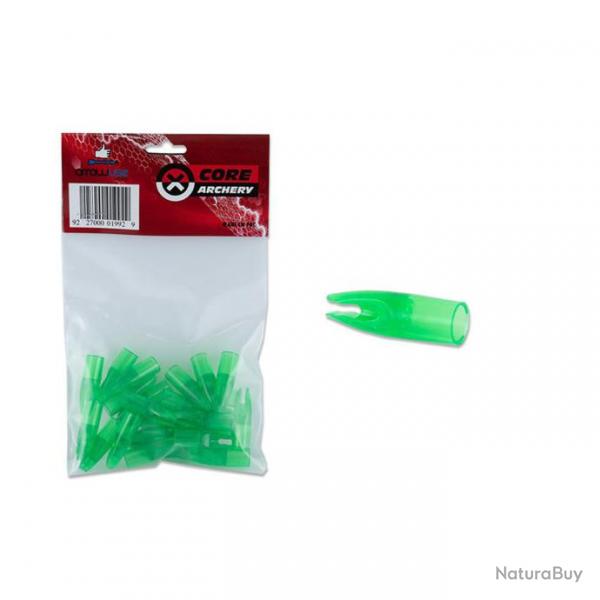 Lot de 25 encoches Overfit Core 7 mm Fluor green