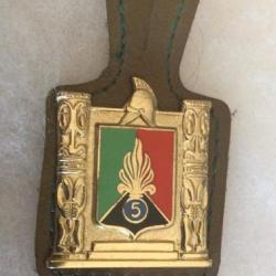 INSIGNE LEGION ÉTRANGÈRE - 5ème RÉGIMENT ÉTRANGER Drago 1991 avec cuir