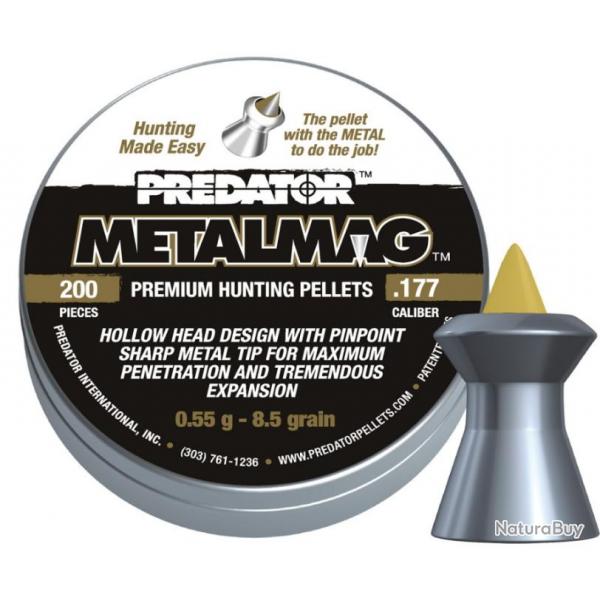 Plombs JSB PREDATOR METALMAG cal.4.5 0.55G 8.5GR par 200