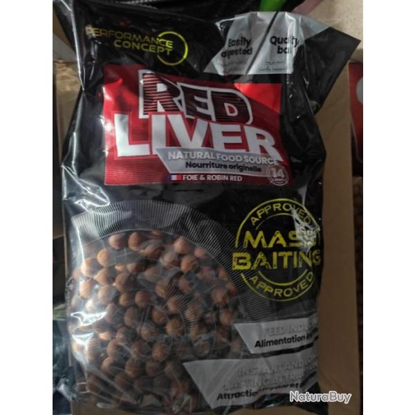 Starbaits Mass Baiting Red liver 3kg 14mm