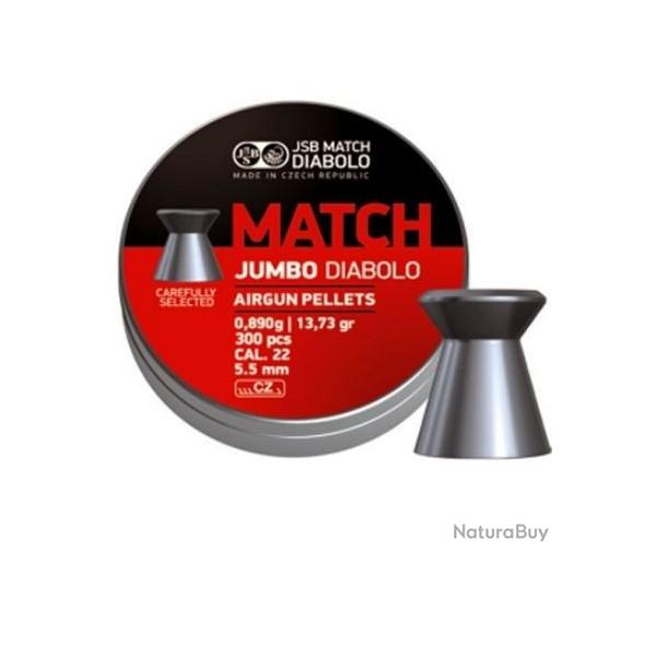 Plombs JSB MATCH JUMBO DIABOLO cal.5.5 0.890g 13.73gr par 300