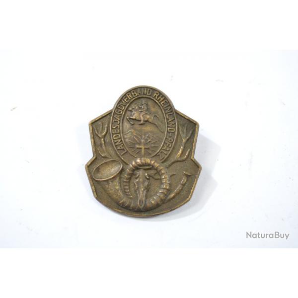 Ancienne broche de chasseur Allemand Landesjagdverband Rheinland-pfalz - Rhnanie-Palatinat