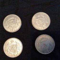 4 pièces argent 20 FR ALBERT ROI