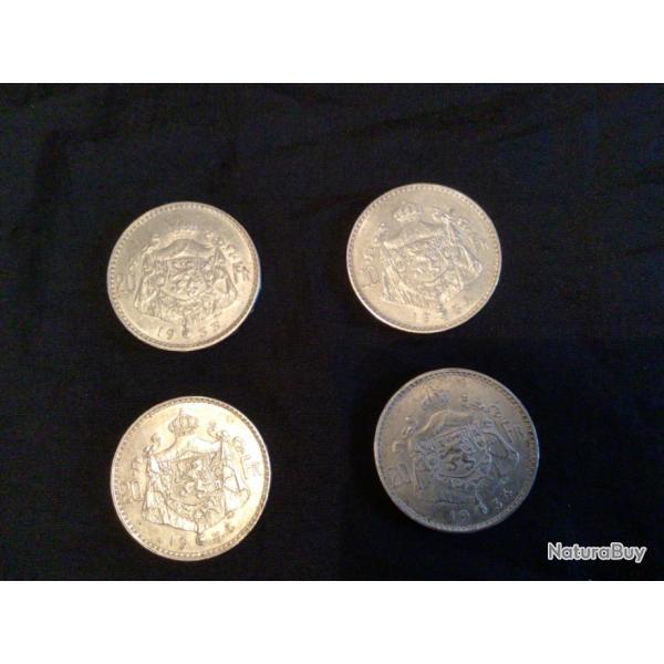 4 pices argent 20 FR ALBERT ROI