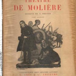 théatre de molière en 2 volumes dessins de g.bruyer 1924