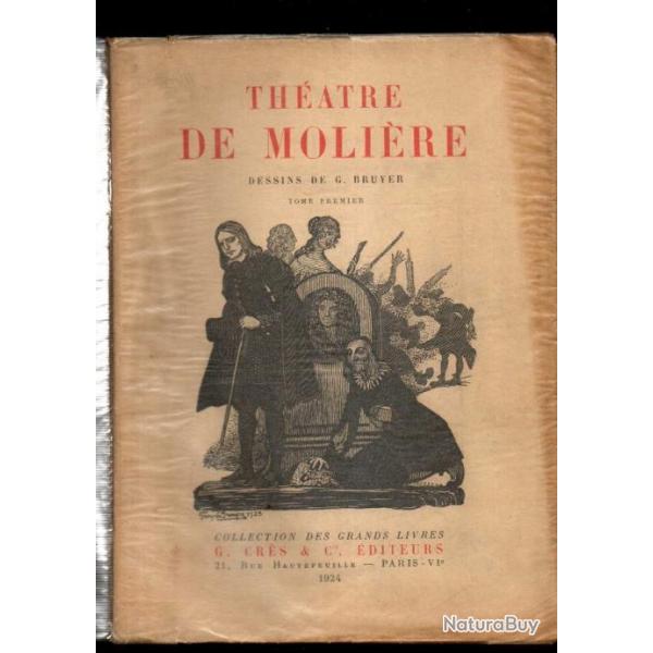 thatre de molire en 2 volumes dessins de g.bruyer 1924