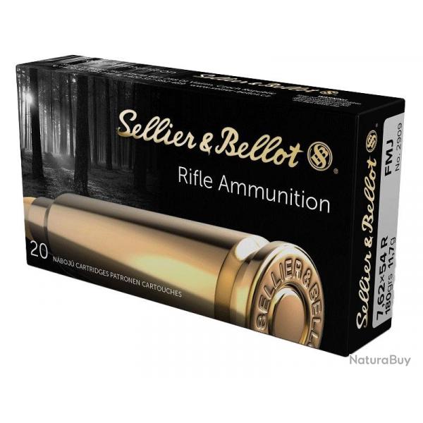 Balles Sellier & Bellot Full Metal Jacket - Cal. 7.62x54 R - 11,7 g / 20