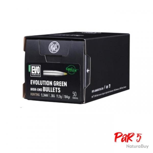 Ogives RWS Evo Green - 11,9 g / Par 5 / 9,3 mm