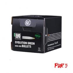 Ogives RWS Evo Green - 9 g / Par 5 / 7,62 mm