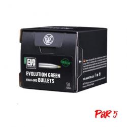 Ogives RWS Evo Green - 7,62 mm / 9 g / Par 5