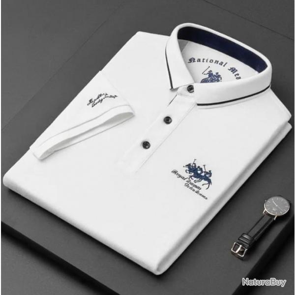 Polo LUXE brod coloris blanc