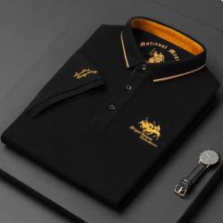 Polo LUXE brodé coloris noir