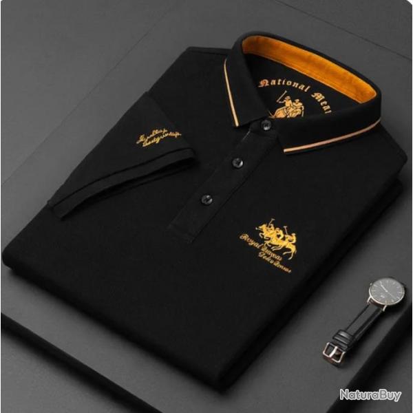 Polo LUXE brod coloris noir