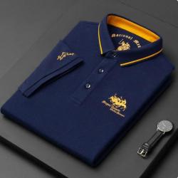 Polo LUXE brodé coloris bleu