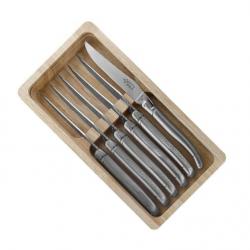 Coffret 6 couteaux Laguiole table inox mat [Arbalète G. David]