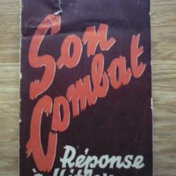 Son Combat - Réponse à Hitler - HARAND, Irène - RARE