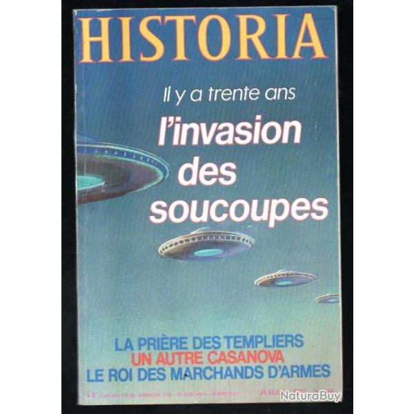 historia n368 juillet 1977 , templiers , soucoupes volantes , madame royale, casanova, zaharoff