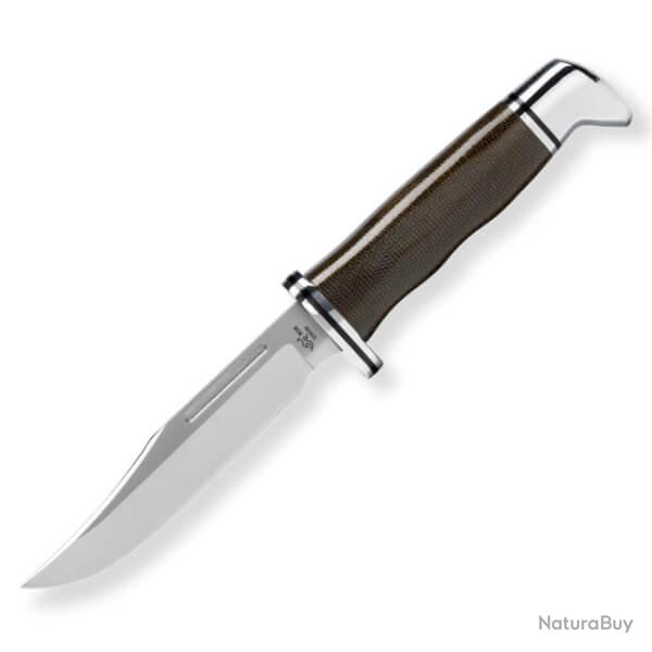 BU0117.GRS Couteau de chasse Buck Brahma micarta vert