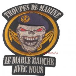 Ecusson brodé Troupes de Marine