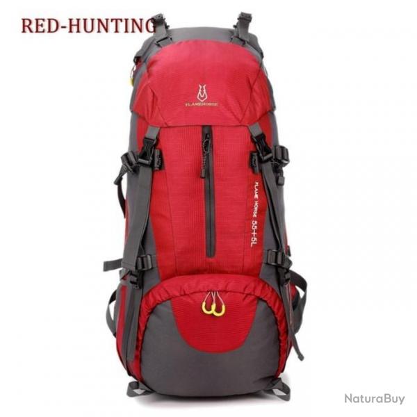 Sac a Dos TREKKING 60L Couleur ROUGE