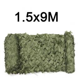 FILET DE CAMOUFLAGE VERT 1.5 X 9 METRES