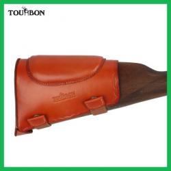 TOURBON repose-joue universel en cuir véritable avec coussinet de protection