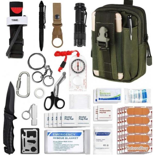 Kit de Survie COULEUR VERT ARMEE