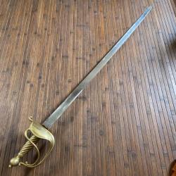 RARE TRÈS FORT SABRE  DE CAVALERIE LOURDE