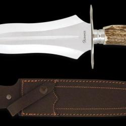 Albainox Couteau de chasse bois de cerf