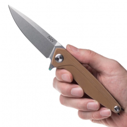 ANV Knives Acta Non Verba Z300 DLC G10 Coyote Couteau pliant de poche