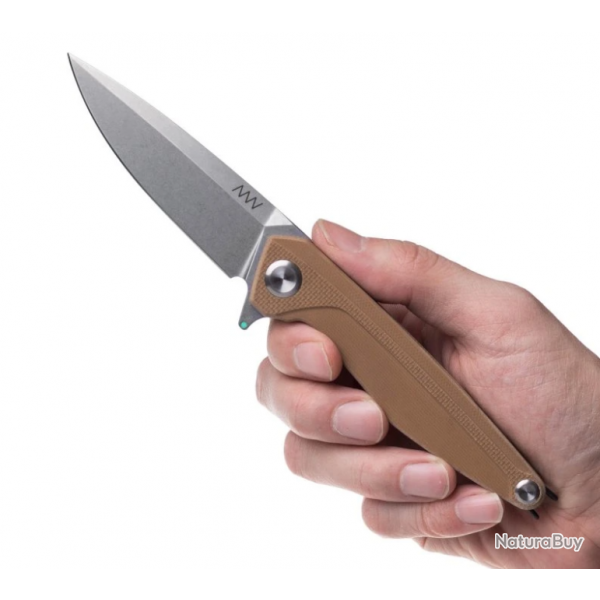 ANV Knives Acta Non Verba Z300 DLC G10 Coyote Couteau pliant de poche