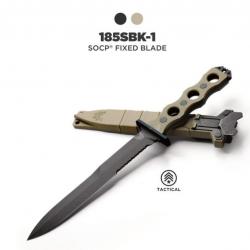 Benchmade 185SBK-1 SOCP FIXED BLADE, Desert Tan G10 CPM-3V