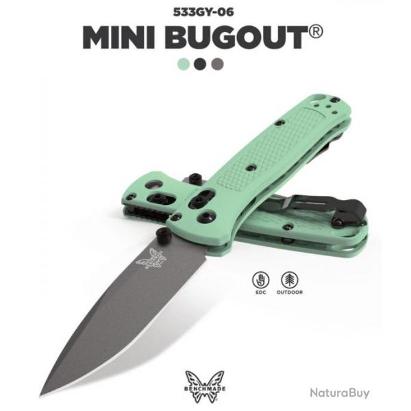 Benchmade 533GY-06 MINI BUGOUT, Sea Foam Grivory